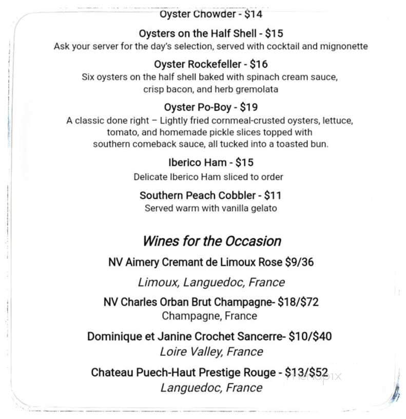 Grapes Wine Bar of Annapolis - Annapolis, MD menu_pic