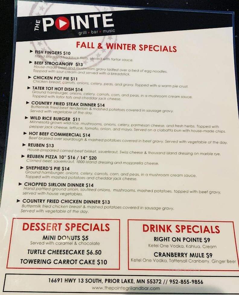 The Pointe Grill & Bar - Prior Lake, MN