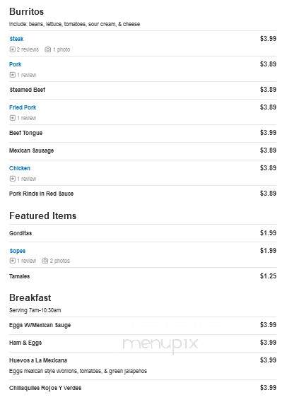 Carnitas Don Alfredo - Maywood, IL menu_pic