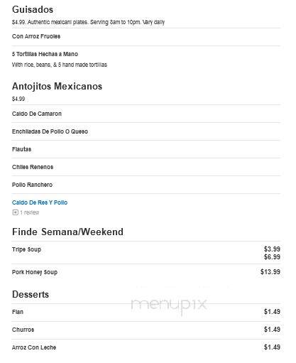 Carnitas Don Alfredo - Maywood, IL menu_pic