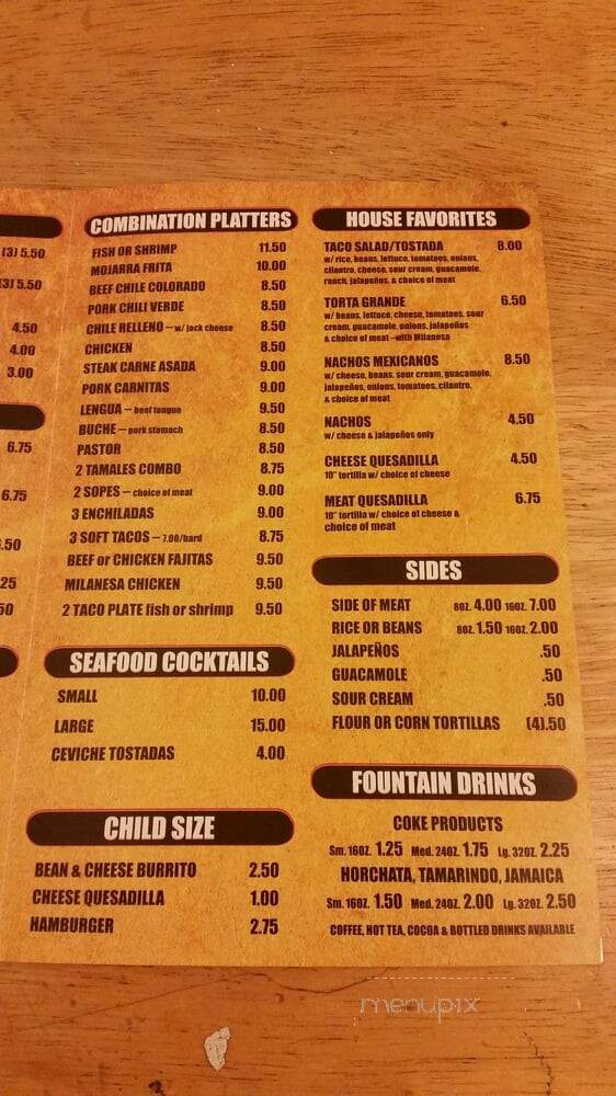 Don Lalo's Mexican Food - Ventura, CA menu_pic