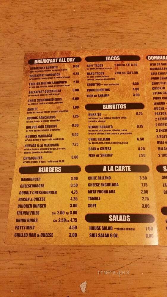 Don Lalo's Mexican Food - Ventura, CA menu_pic