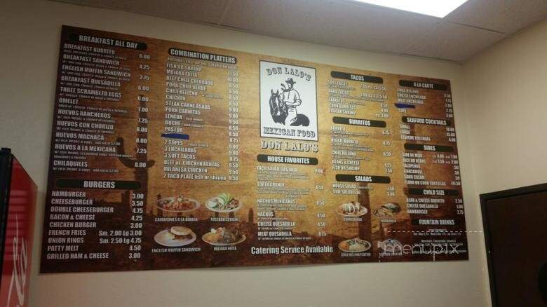Don Lalo's Mexican Food - Ventura, CA menu_pic