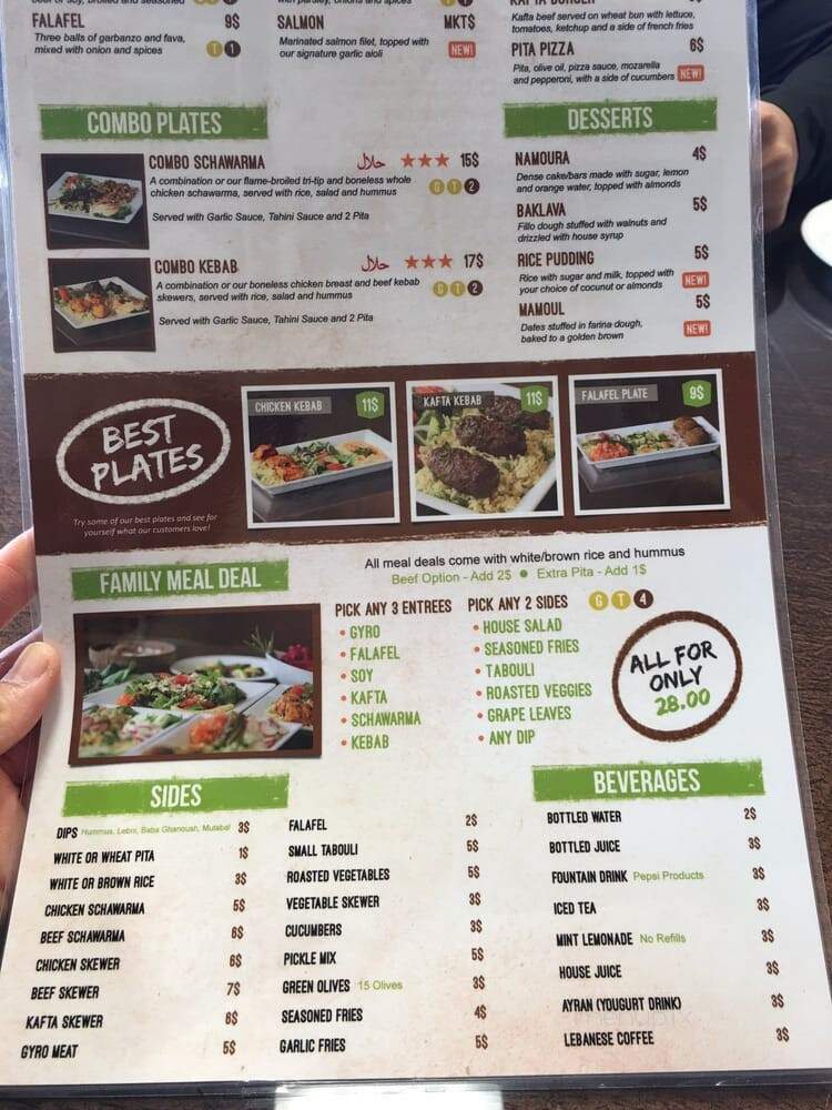 Najwa's Mediterranean Cuisine - Loma Linda, CA menu_pic
