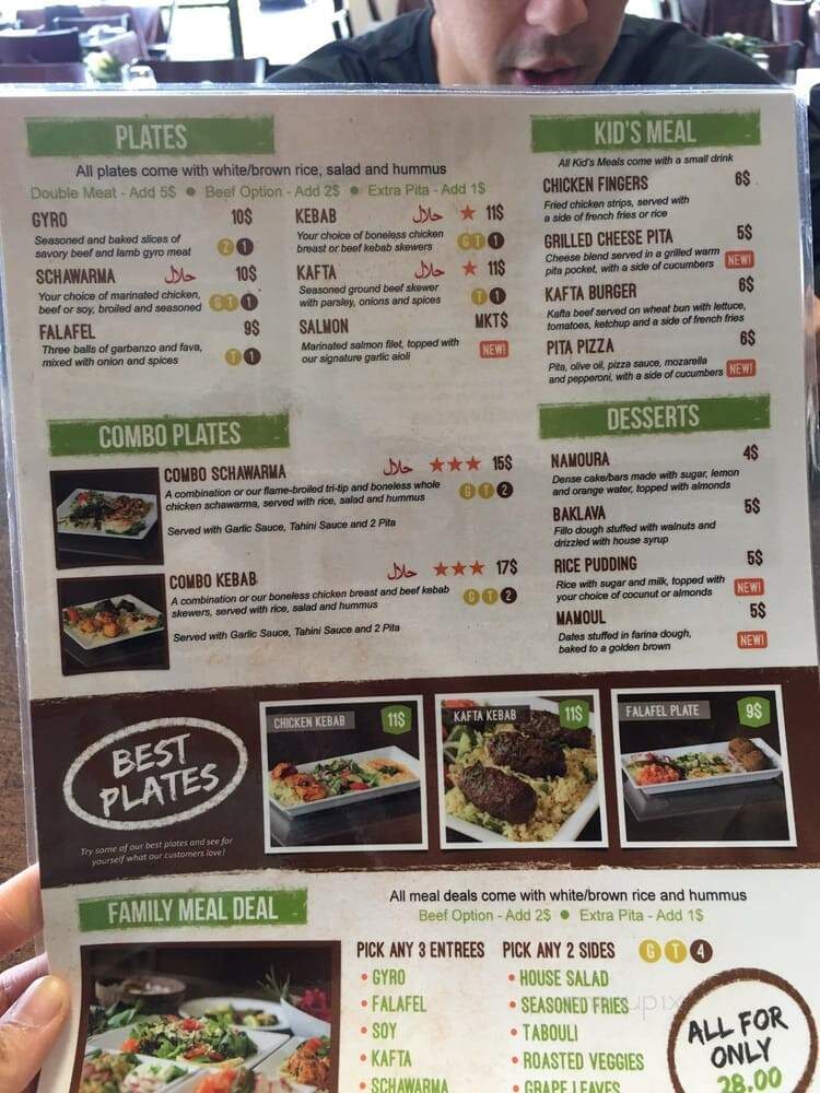 Najwa's Mediterranean Cuisine - Loma Linda, CA menu_pic