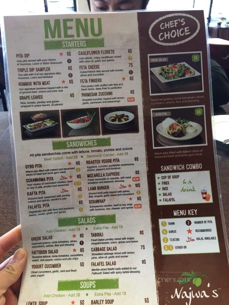 Najwa's Mediterranean Cuisine - Loma Linda, CA menu_pic