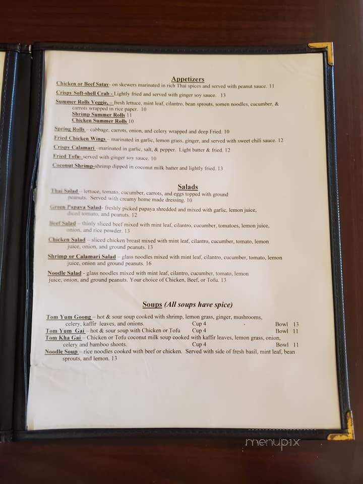 Charley's Thai Cuisine - Waikoloa, HI menu_pic