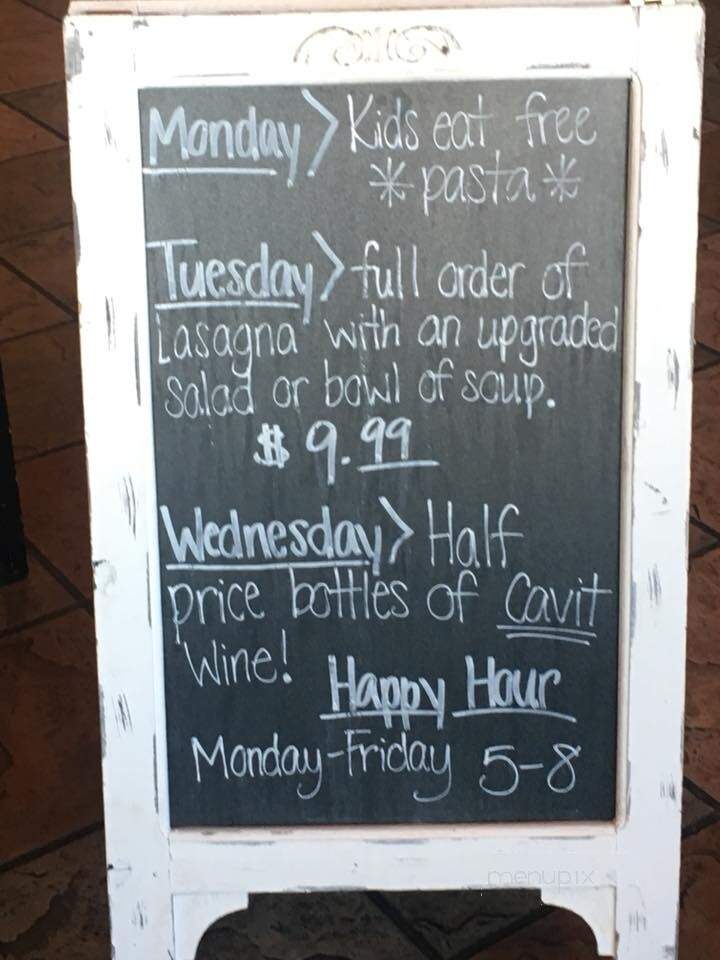 Old Town Spaghetti Store - Jackson, TN menu_pic