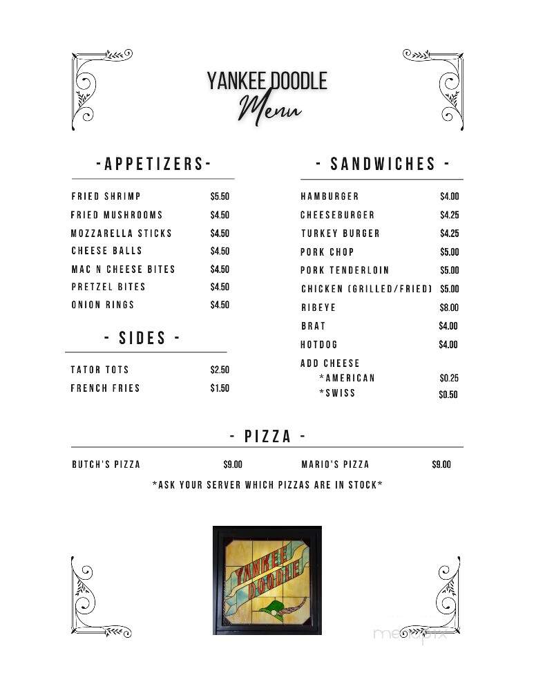 Yankee Doodle - Bloomington, IL menu_pic