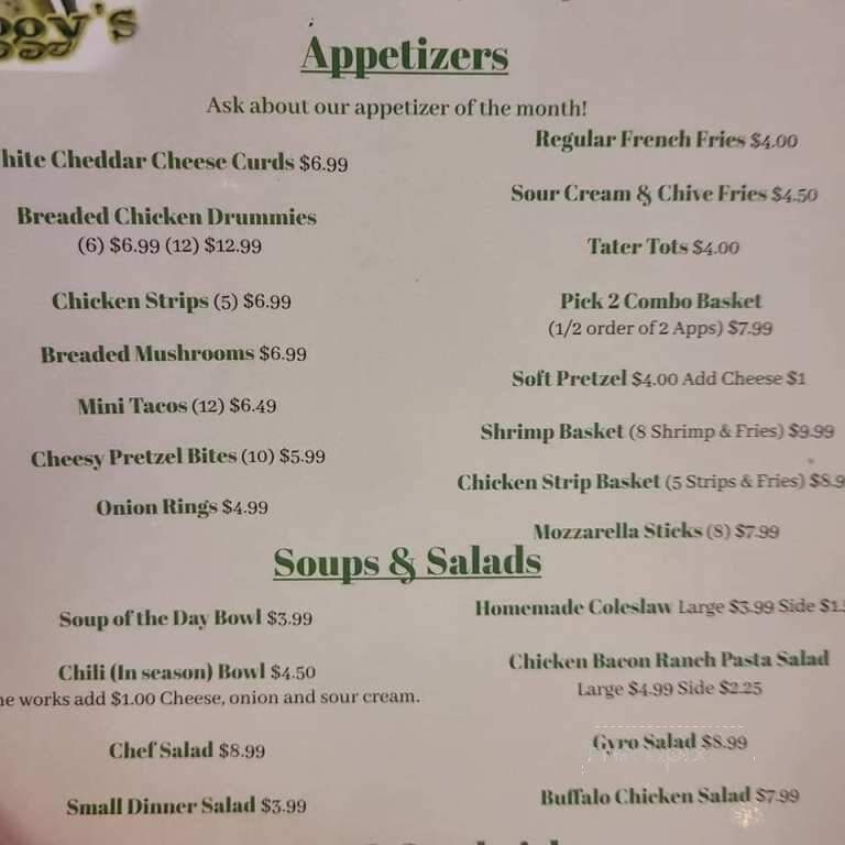 Froggy's - Pine City, MN menu_pic