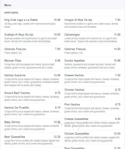 El Tapatio - Delta, CO menu_pic