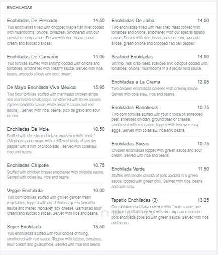 El Tapatio - Delta, CO menu_pic