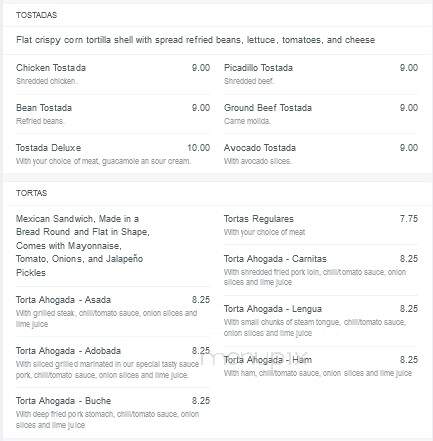 El Tapatio - Delta, CO menu_pic