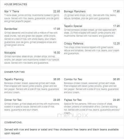 El Tapatio - Delta, CO menu_pic
