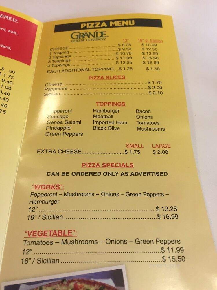 Christophers Subs & Pizza - Nashua, NH menu_pic
