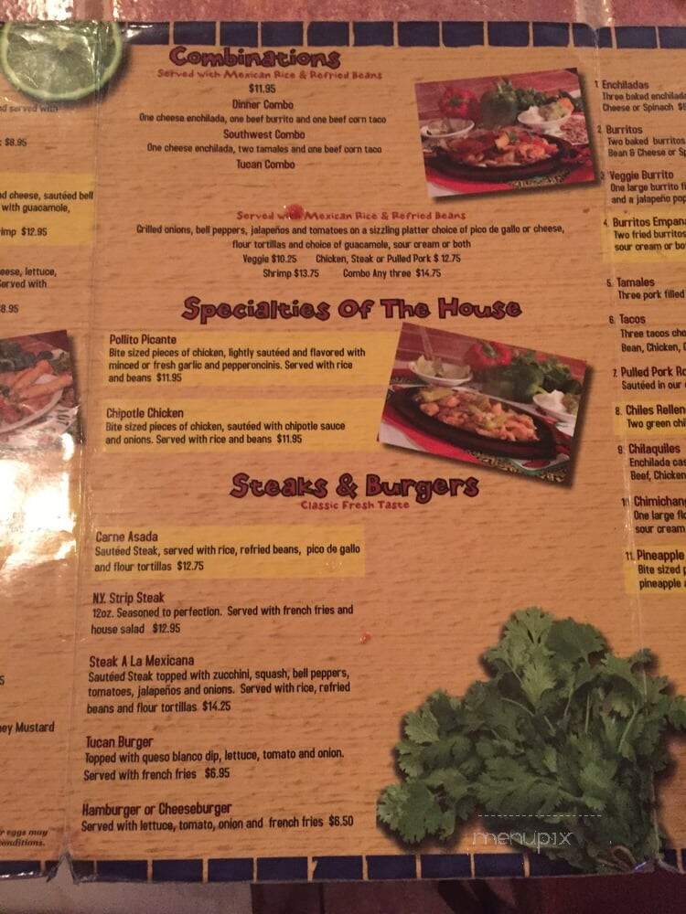 El Tucan Restaurant - Merritt Island, FL menu_pic