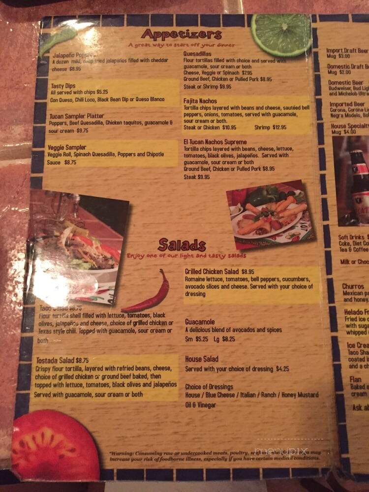 El Tucan Restaurant - Merritt Island, FL menu_pic