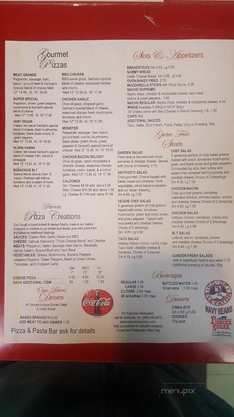 Samuel Mancino's Italian - Bad Axe, MI menu_pic