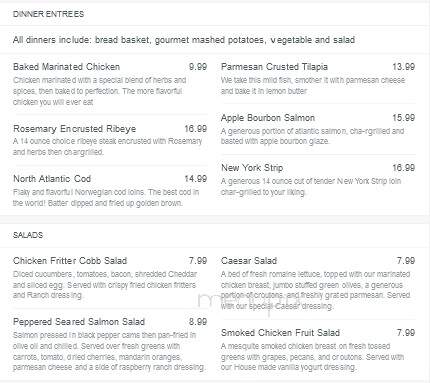 J J Jamokes Restaurant - Caro, MI menu_pic