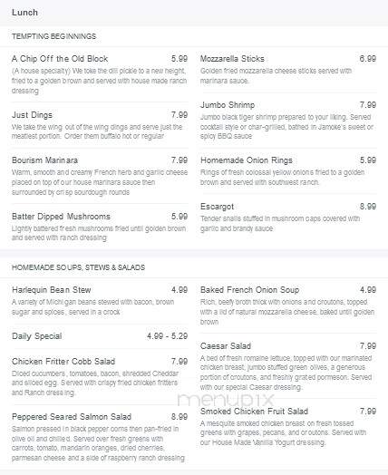 J J Jamokes Restaurant - Caro, MI menu_pic