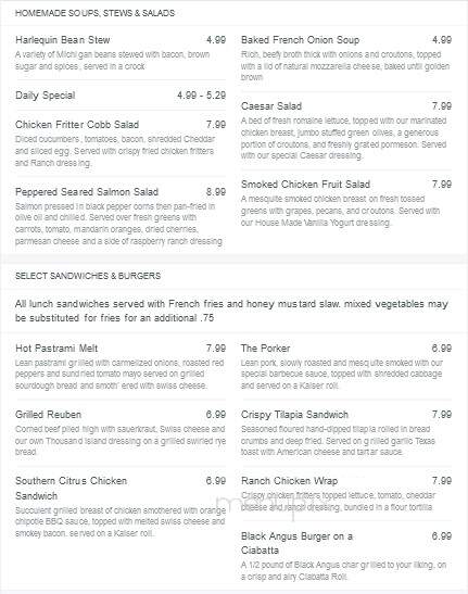 J J Jamokes Restaurant - Caro, MI menu_pic