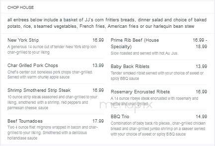 J J Jamokes Restaurant - Caro, MI menu_pic