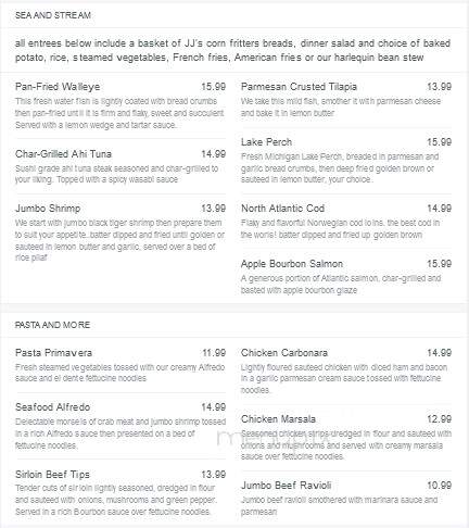J J Jamokes Restaurant - Caro, MI menu_pic