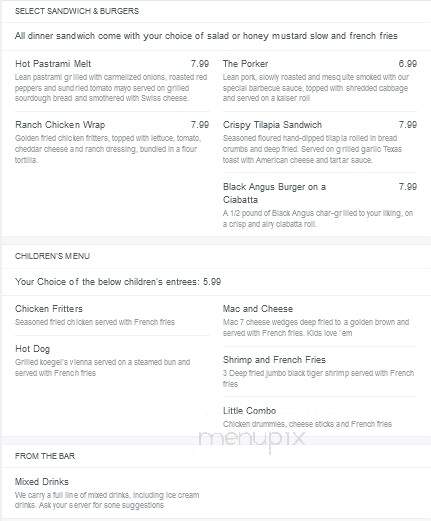 J J Jamokes Restaurant - Caro, MI menu_pic