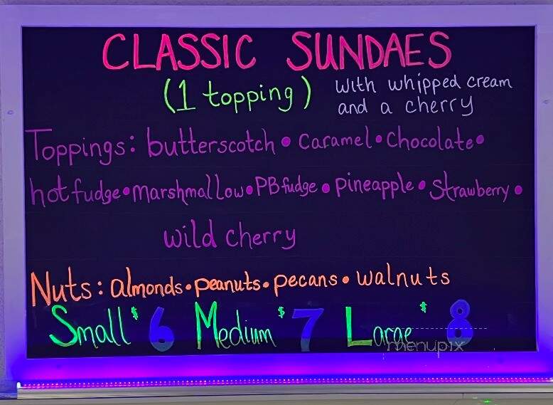 House Of Flavors Ice Cream - Pentwater, MI menu_pic