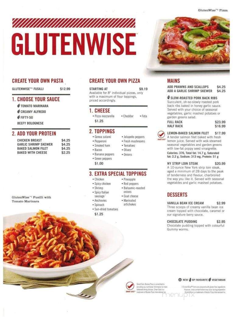 Boston Pizza - Chatham-Kent, ON menu_pic