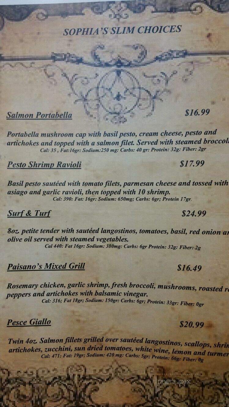 Paisano's Ristorante - Topeka, KS menu_pic