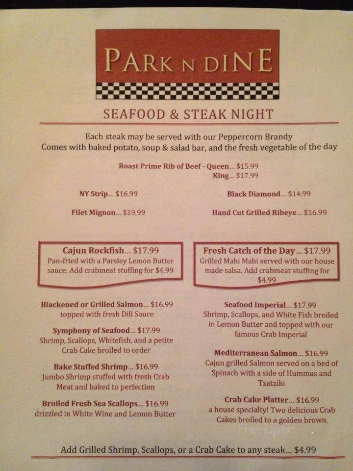Park-N-Dine - Hancock, MD menu_pic