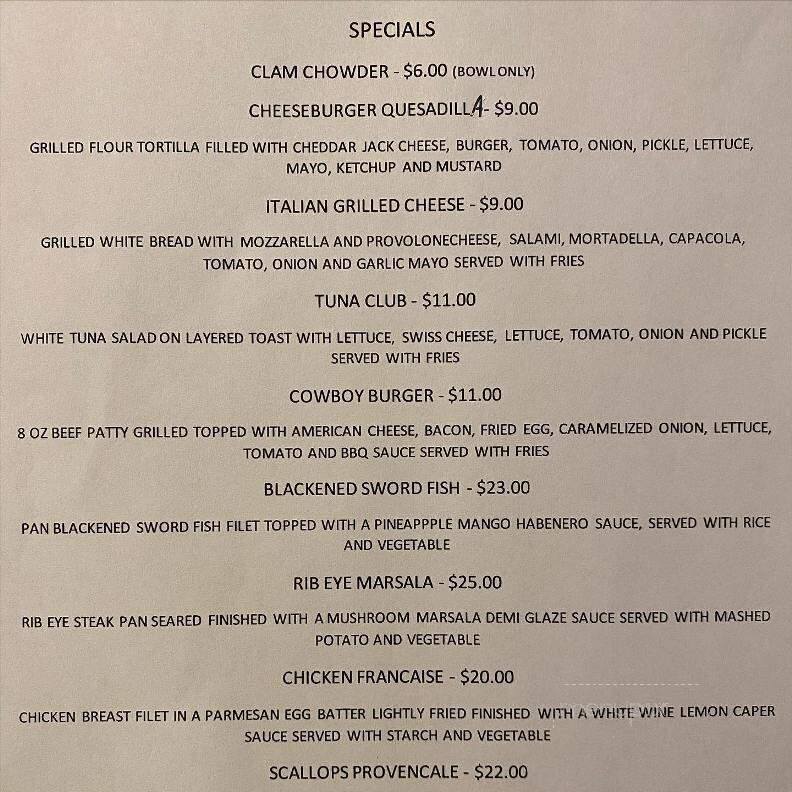 Collegian Court Restaurant - Chicopee, MA menu_pic