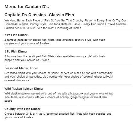 Captain D's Seafood - Chatsworth, GA