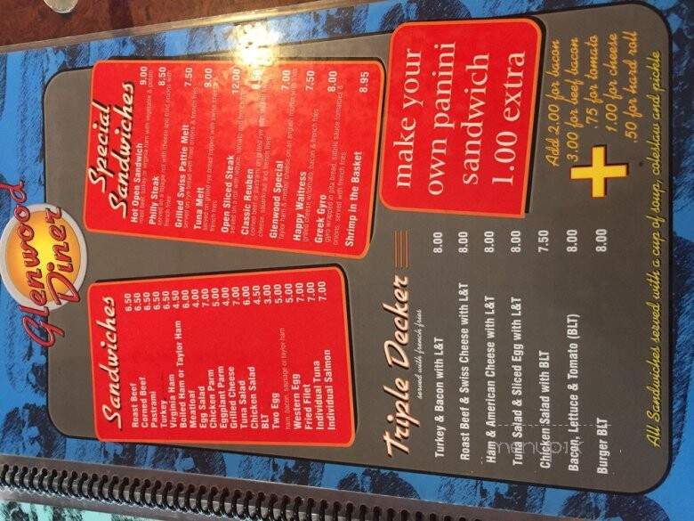 Glenwood Diner - Bloomfield, NJ menu_pic