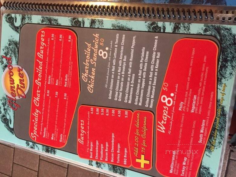 Glenwood Diner - Bloomfield, NJ menu_pic
