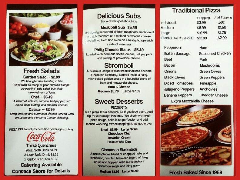 Pizza Inn - Emerald Isle, NC menu_pic