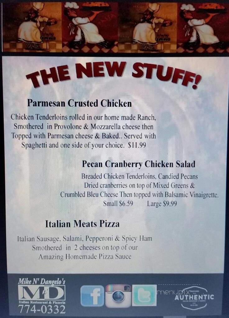 Mike N Dangelo's Italian - Girard, PA menu_pic