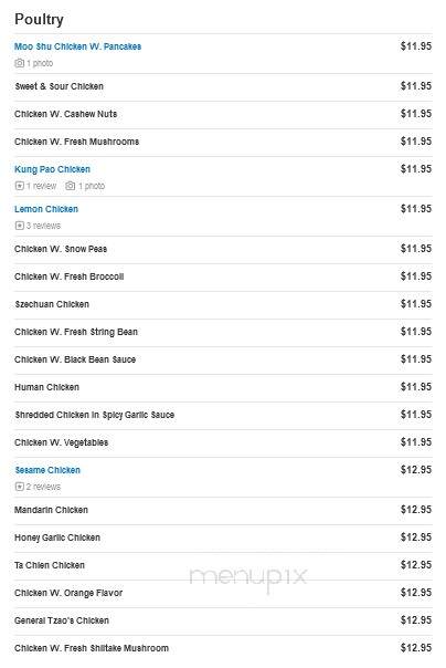 Chopsticks - Edmonds, WA menu_pic