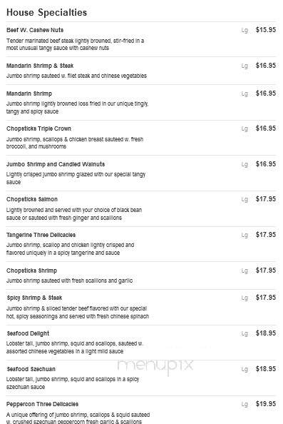 Chopsticks - Edmonds, WA menu_pic