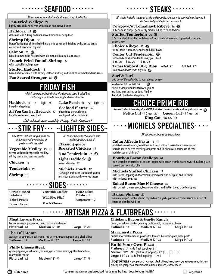Michiels Menasha Inn - Menasha, WI menu_pic