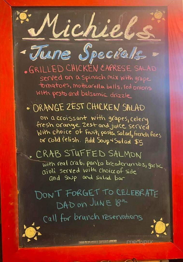 Michiels Menasha Inn - Menasha, WI menu_pic