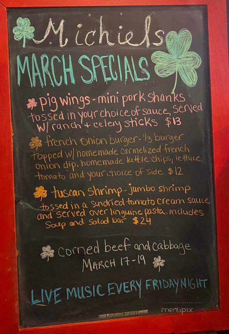 Michiels Menasha Inn - Menasha, WI menu_pic