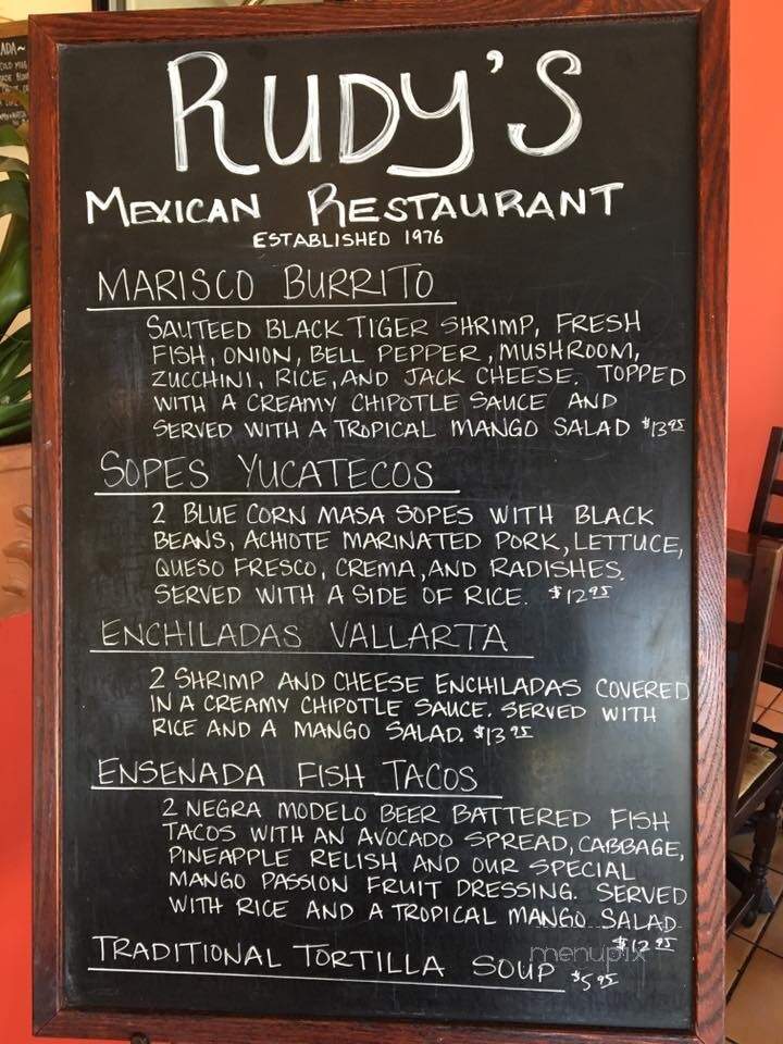 Rudy's Restaurant - Buellton, CA menu_pic
