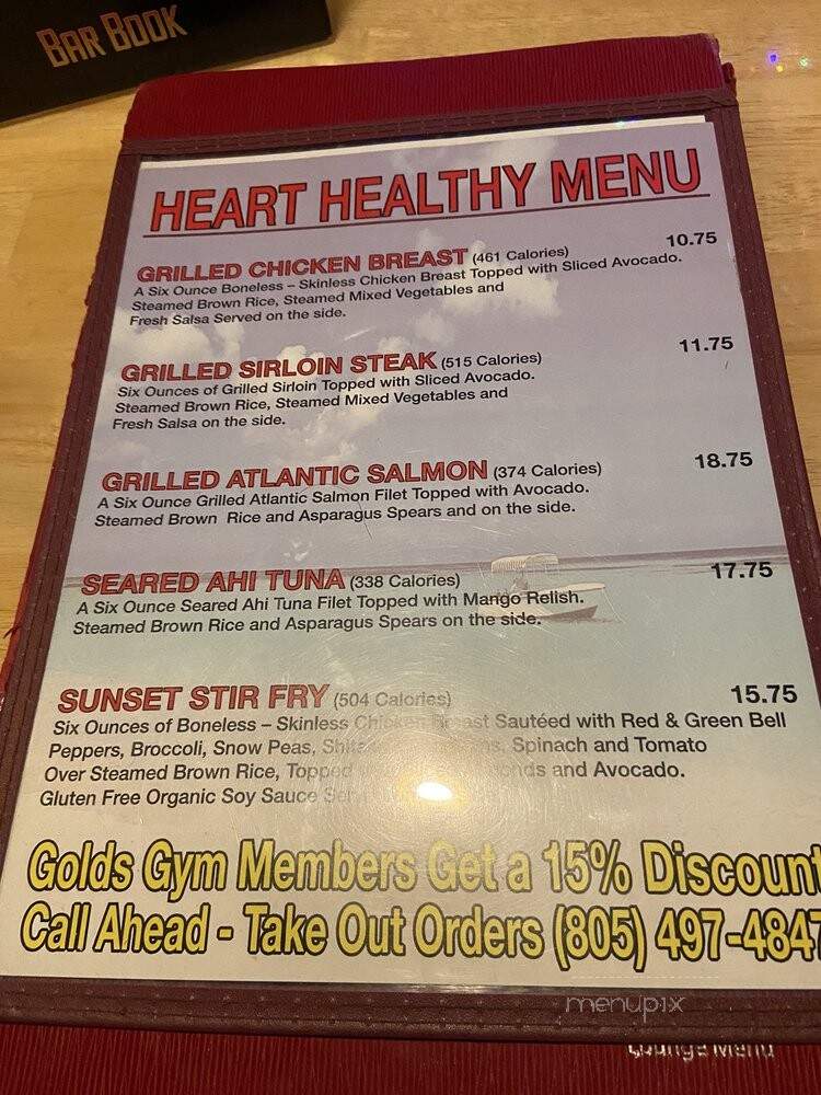 Sunset Terrace Restaurant & Lounge - Thousand Oaks, CA menu_pic