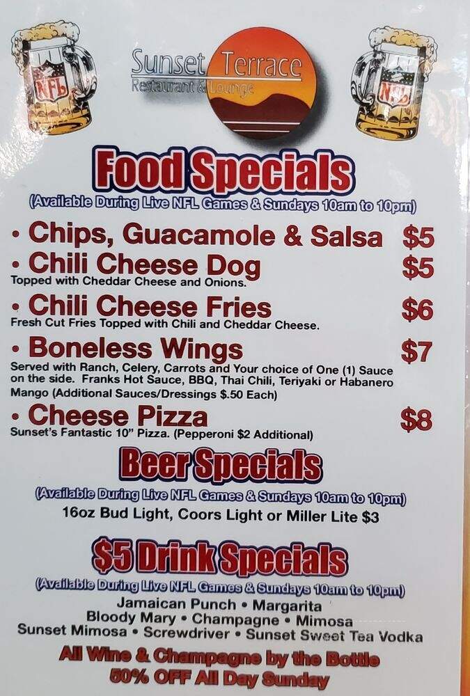 Sunset Terrace Restaurant & Lounge - Thousand Oaks, CA menu_pic