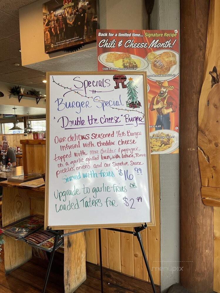 Lumberjacks - Redding, CA menu_pic