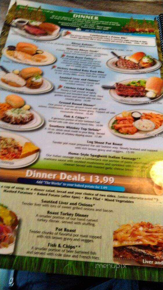 Lumberjacks - Redding, CA menu_pic
