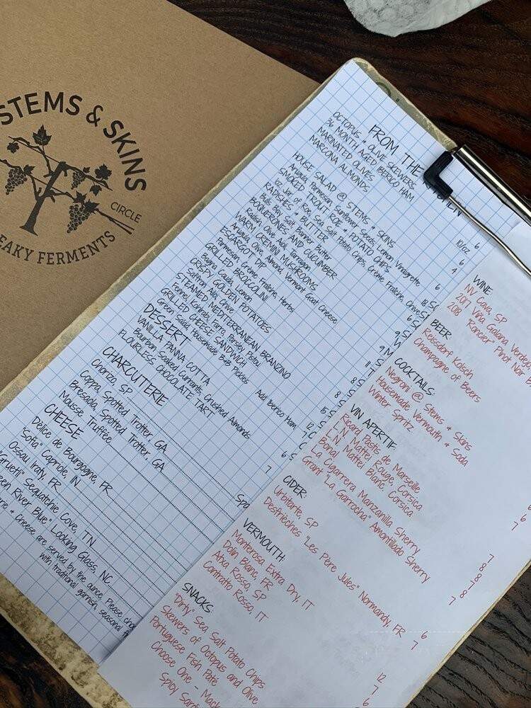 Stems & Skins - North Charleston, SC menu_pic