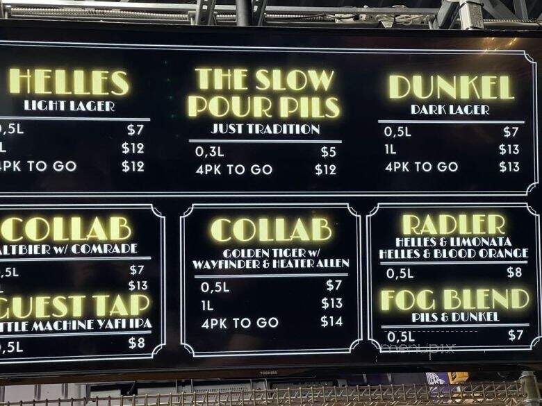 Bierstadt Lagerhaus - Denver, CO menu_pic